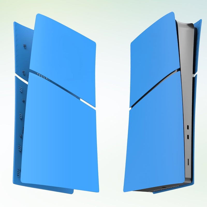 IMOFEE Slim Digital Edition Cover Plates for New PS5 Slim Console, Shell Panels Compatible with New PlayStation 5 Slim Accessories Protective Replacement Faceplate (Starlight Blue) - Image 2